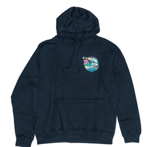 Sudadera surfer tarifa ilustración kite negra