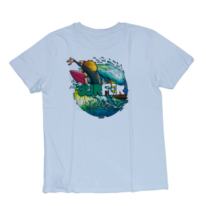 camiseta surfer tarif ilustración surf blanca