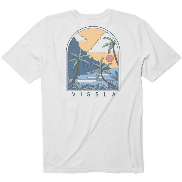 CAMISETA VISSLA BLUFFS SS PKT TEE-WHT
