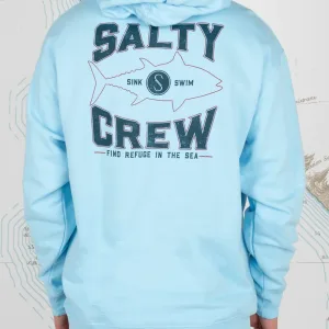 SUDADERA SALTY CREW TIGHT LINES FLEECE - LIGHT BLUE