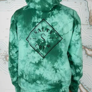 SUDADERA SALTY CREW TIPPET TIE DYE FLEECE- SEA FOAM