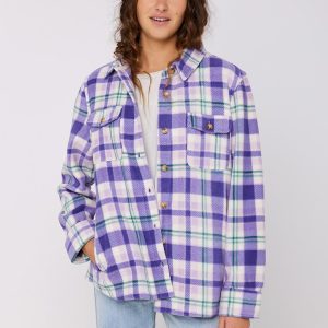 MICHELLE ECO-ZY POLAR SHIRT GF163MIC-LCS-Lilac Smoke-XS VISSLA