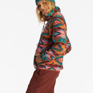 Boundary Billabong - Sudadera con Medio Cuello y Cremallera para Mujer